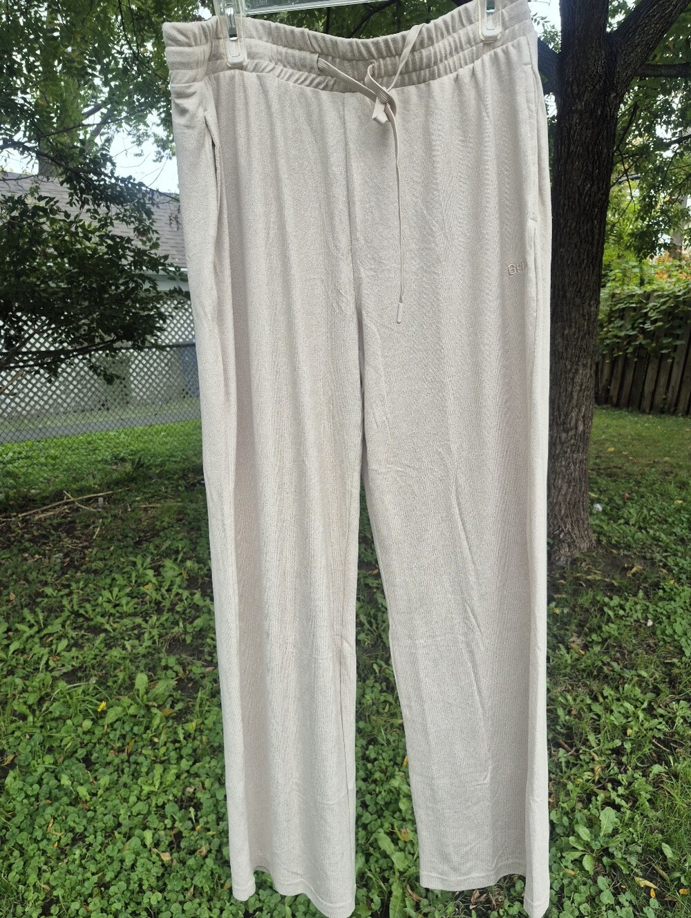 Bench Women's Light Cream Drawstring Track/ Lounge Pants